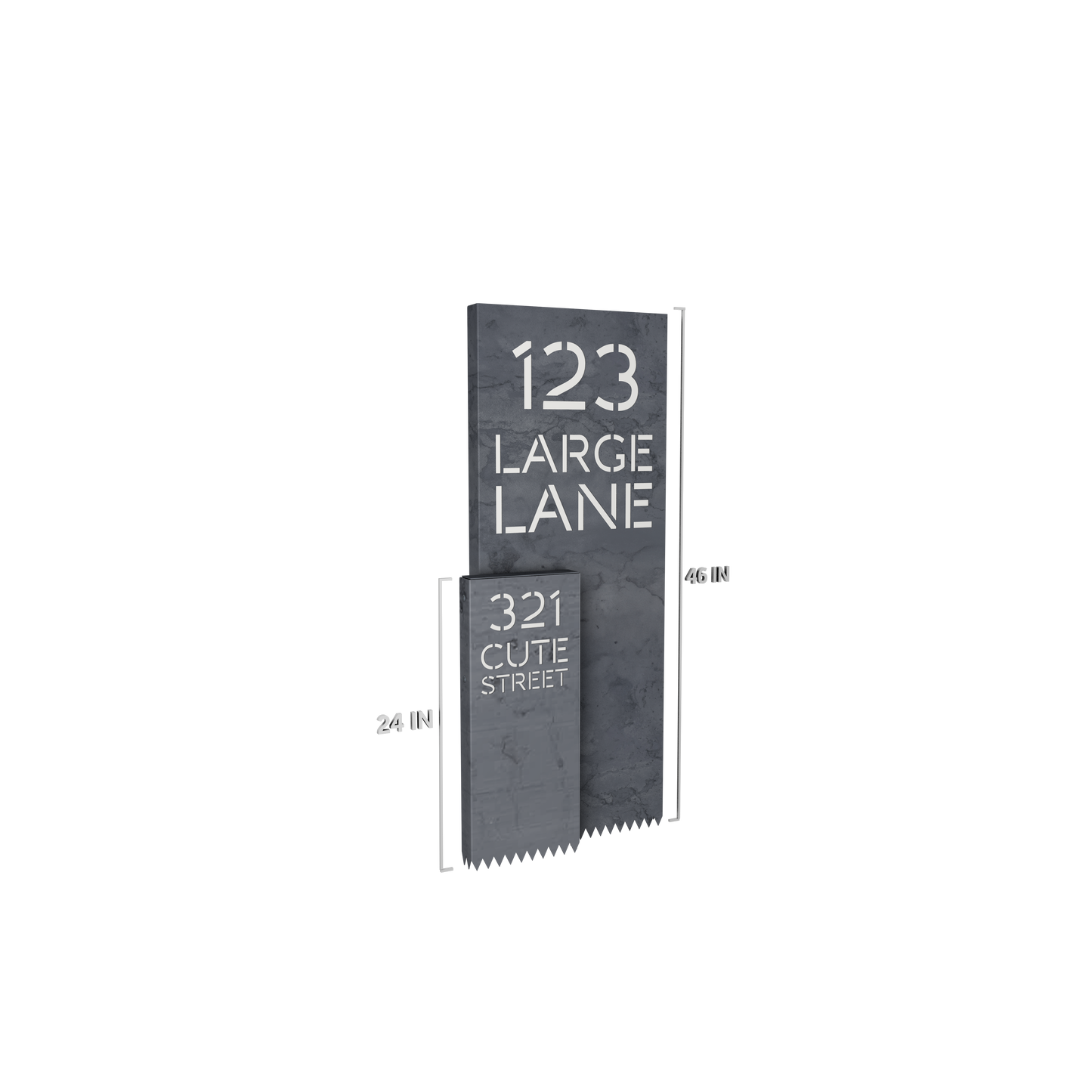 COR-TEN Steel Street Address Sign