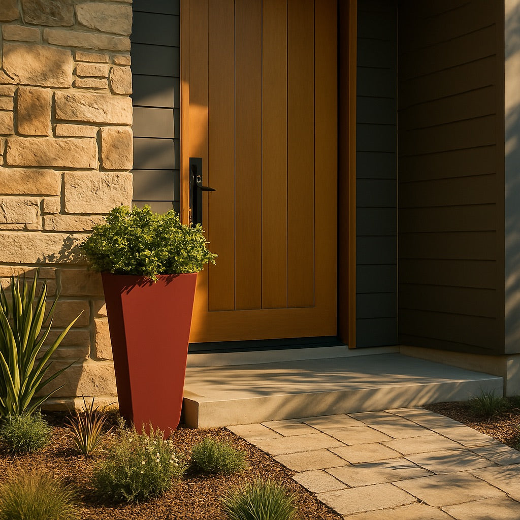 Tapered Steel Planter Box (12" L x 12" W x 24" H)