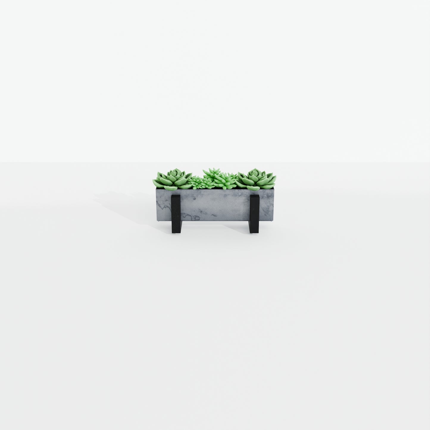 Steel Planter Box (12" L x 3" W x 3.5" H)