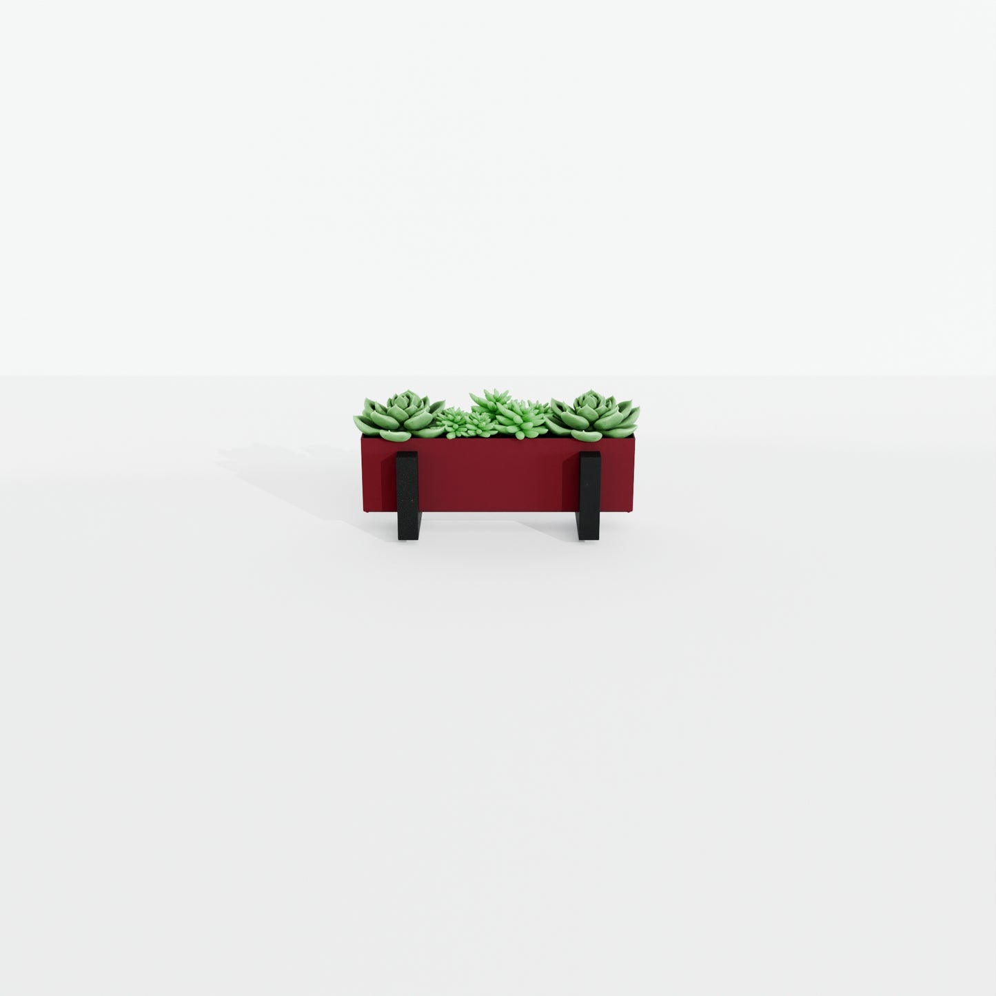 Steel Planter Box (12" L x 3" W x 3.5" H)
