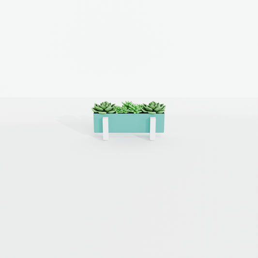 Steel Planter Box (12" L x 3" W x 3.5" H)