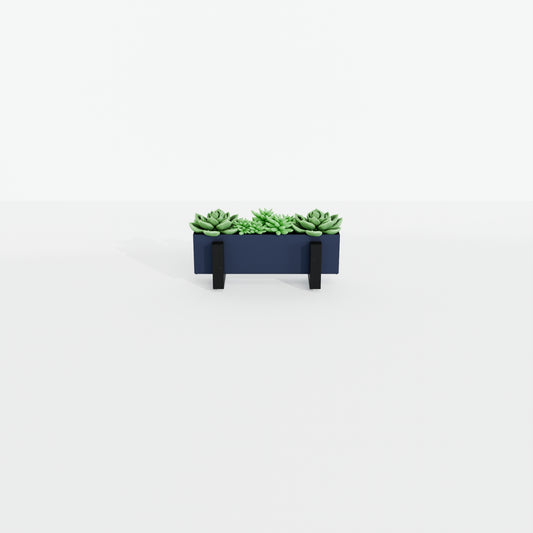 Steel Planter Box (12" L x 3" W x 3.5" H)