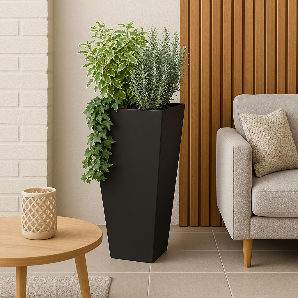 Tapered Steel Planter Box (15" L x 15" W x 30" H)