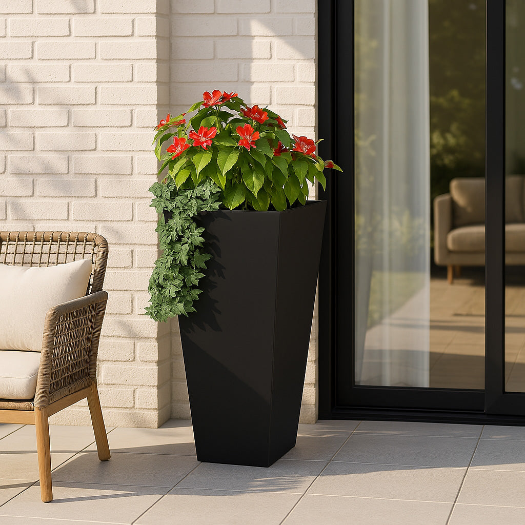 Tapered Steel Planter Box (15" L x 15" W x 30" H)