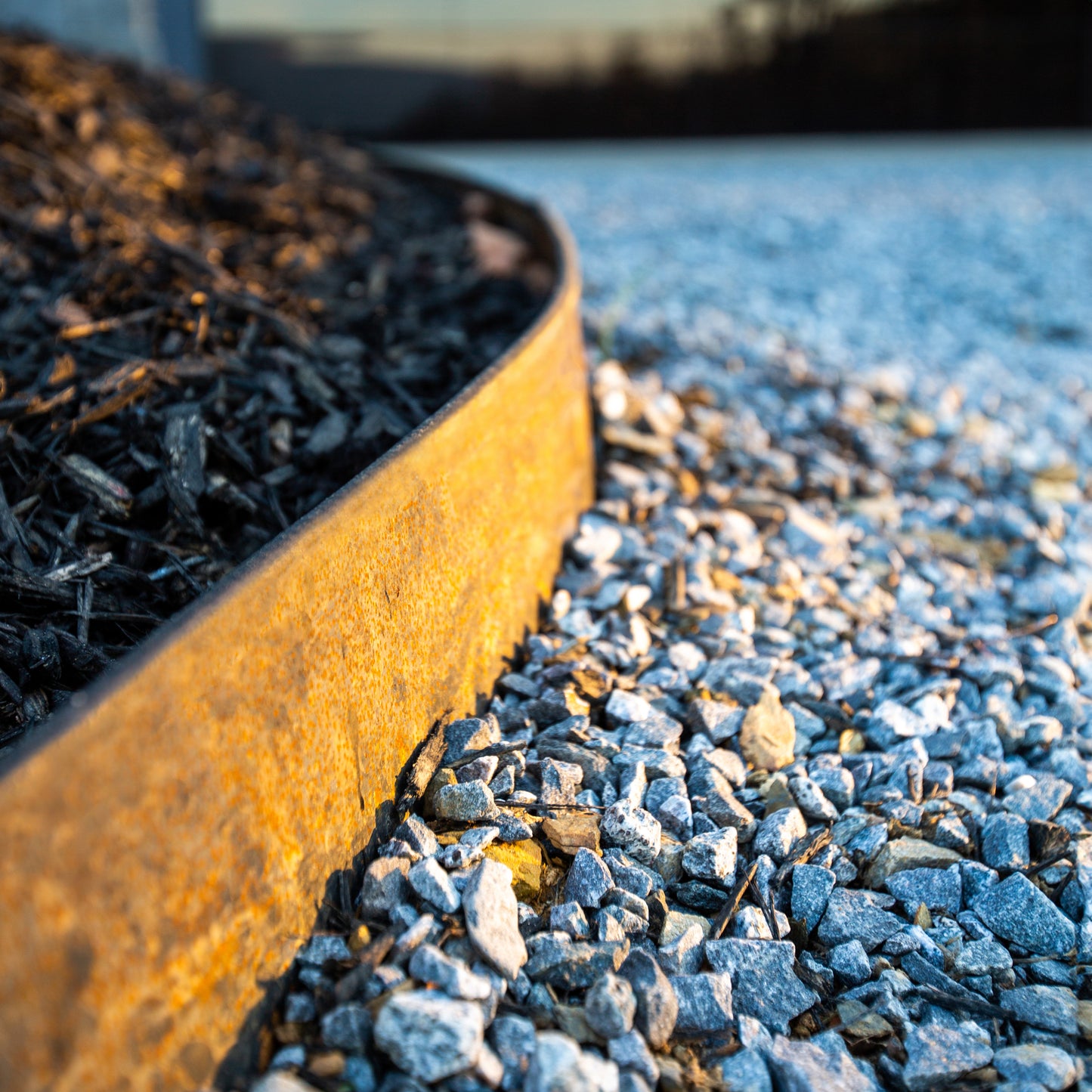 Hammer-In Landscape Edging - Cor-Ten Steel - 4ft Strips - Plus Connector Clips