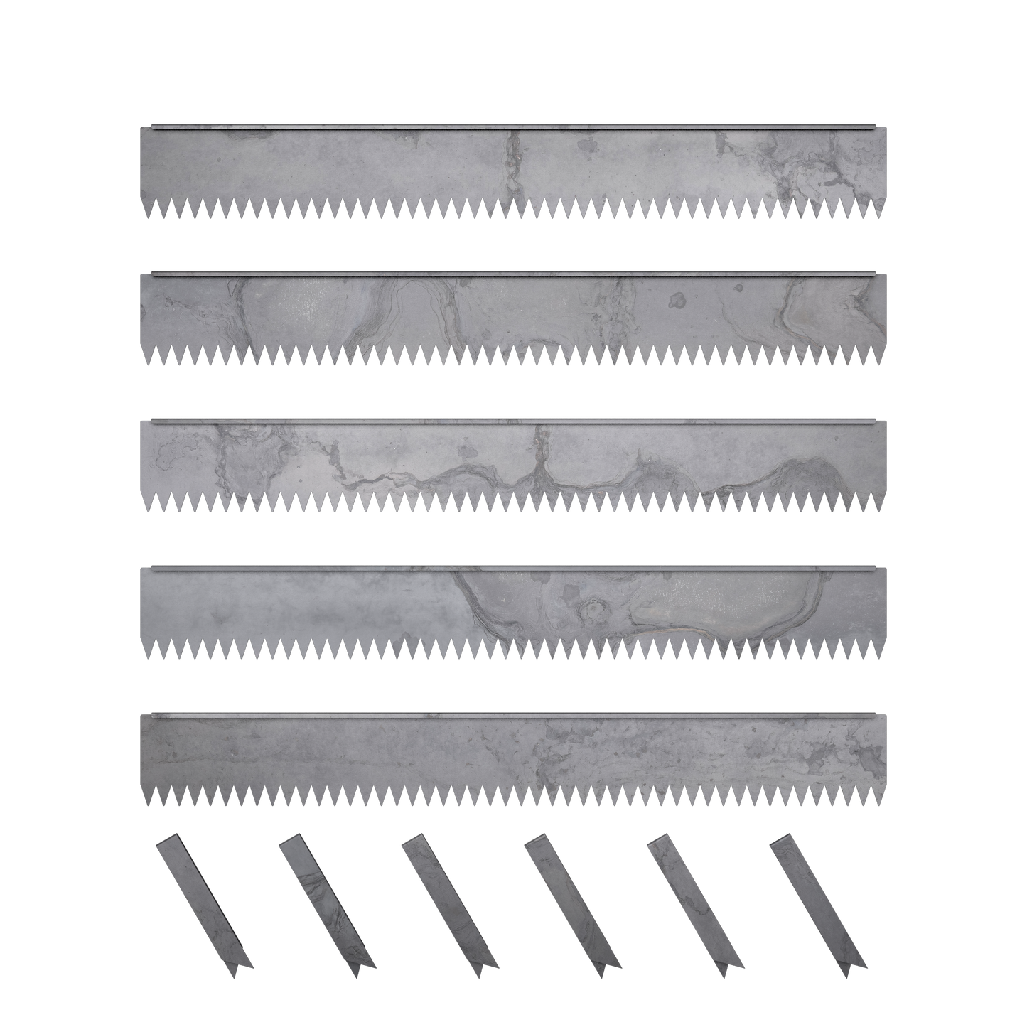 Hammer-In Landscape Edging - Cor-Ten Steel - 4ft Strips - Plus Connector Clips
