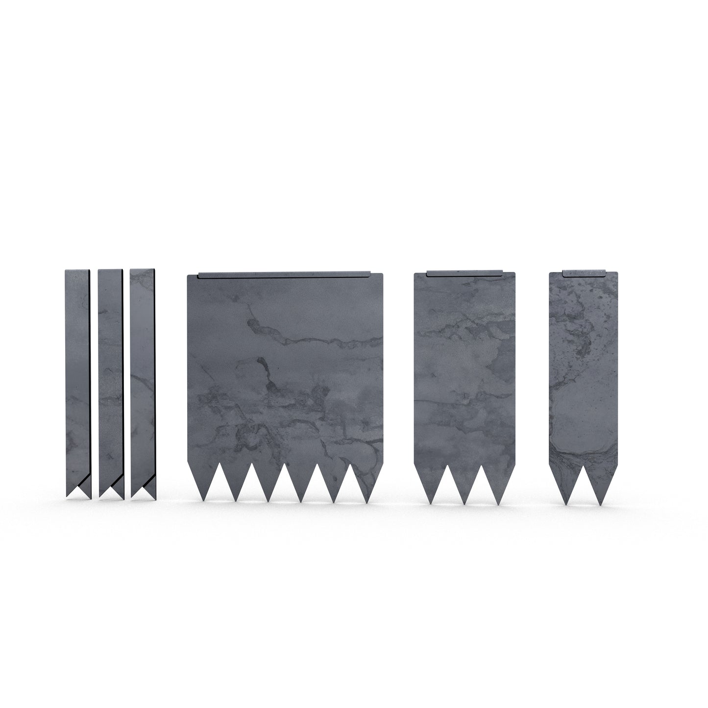 Hammer-In Landscape Edging - Cor-Ten Steel - Accessory Strips - Plus Connector Clips