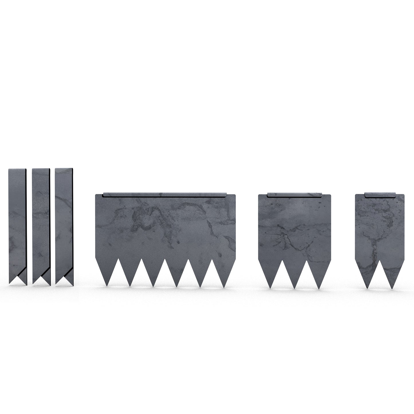 Hammer-In Landscape Edging - Cor-Ten Steel - Accessory Strips - Plus Connector Clips
