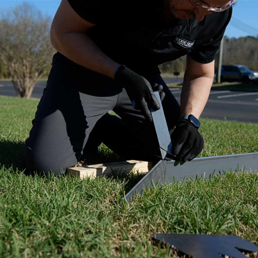 Hammer-In Landscape Edging - Cor-Ten Steel - Start/Finish Pieces