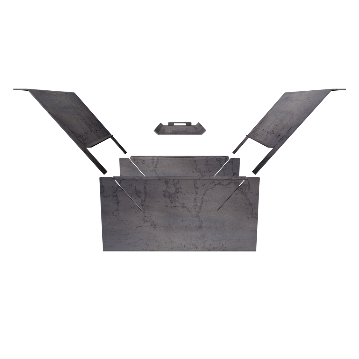 The Edge Right Fire Pit | Modern Steel Design | Precision Built | Long Burning