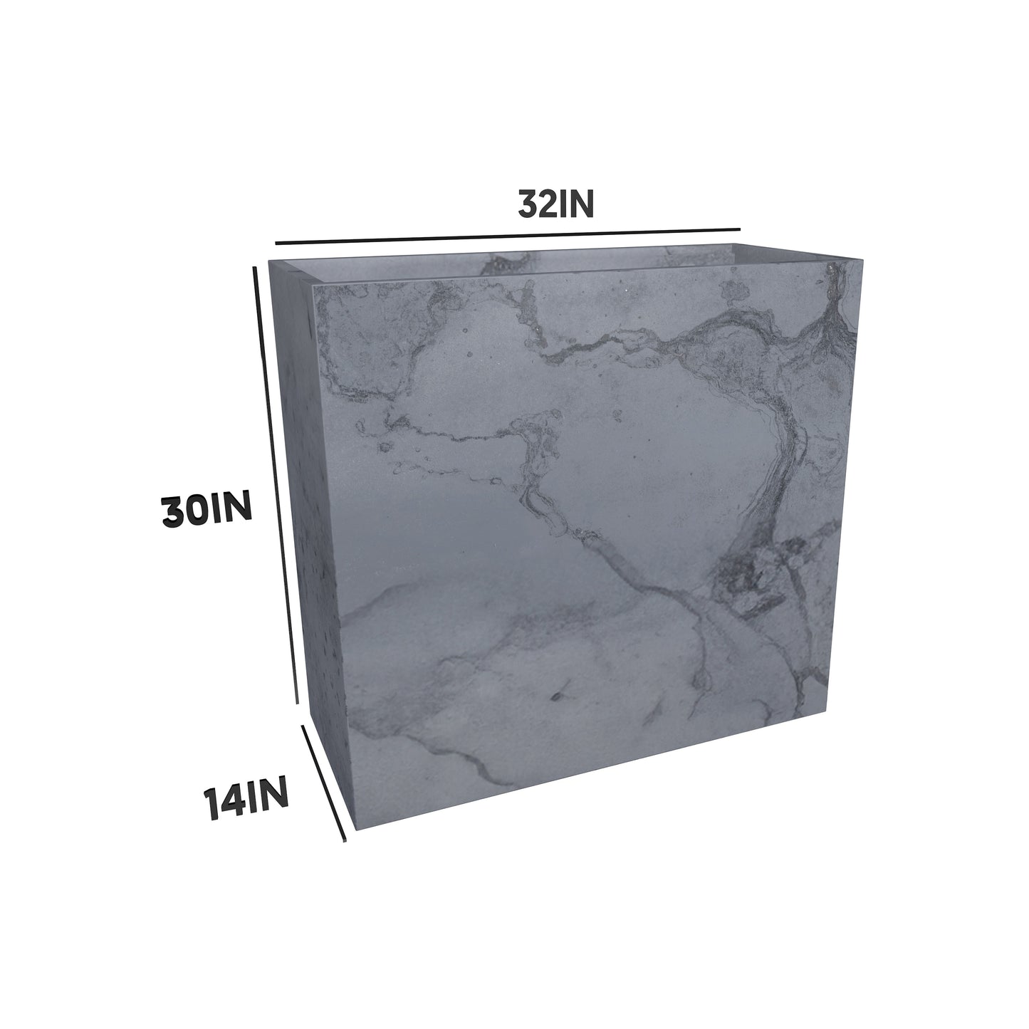 Steel Planter Box (32" L x 14" W x 30" H)