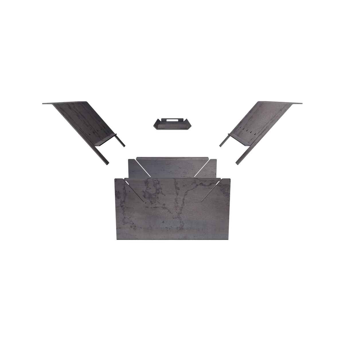 The Edge Right Fire Pit | Modern Steel Design | Precision Built | Long Burning