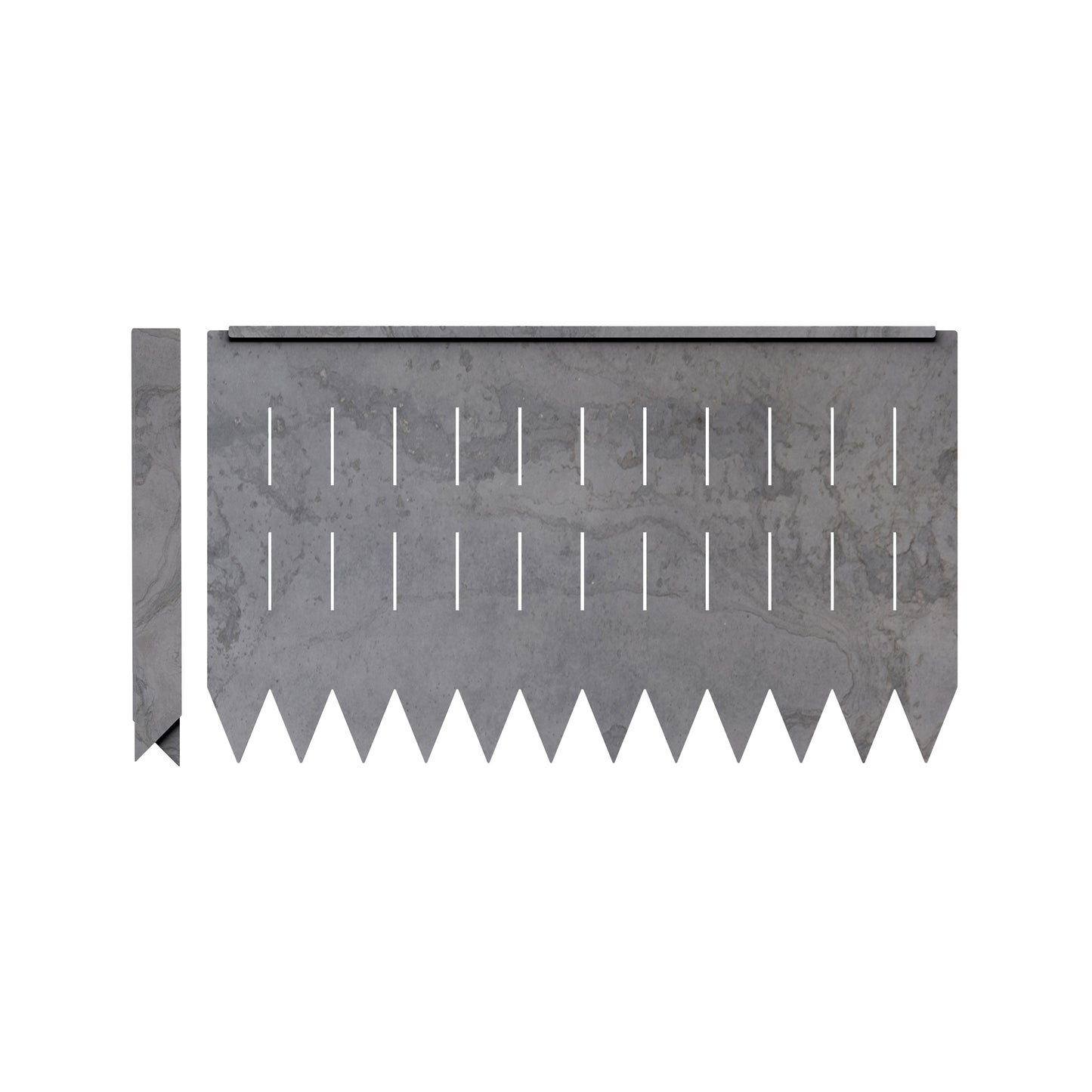 Hammer-In Landscape Edging - Cor-Ten Steel - 2ft Drainage Strips - Plus Connector Clips
