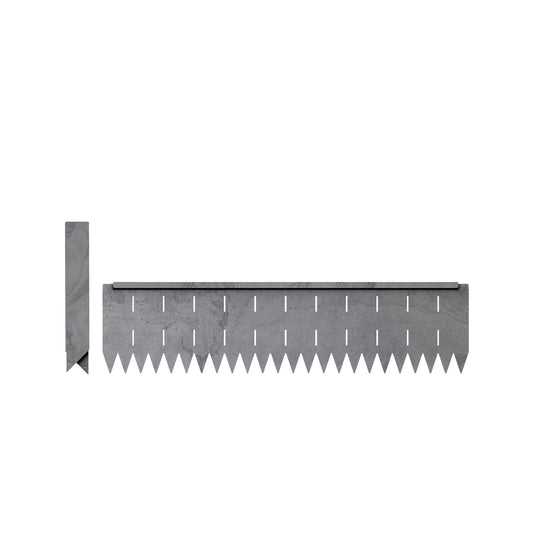 Hammer-In Landscape Edging - Cor-Ten Steel - 2ft Drainage Strips - Plus Connector Clips