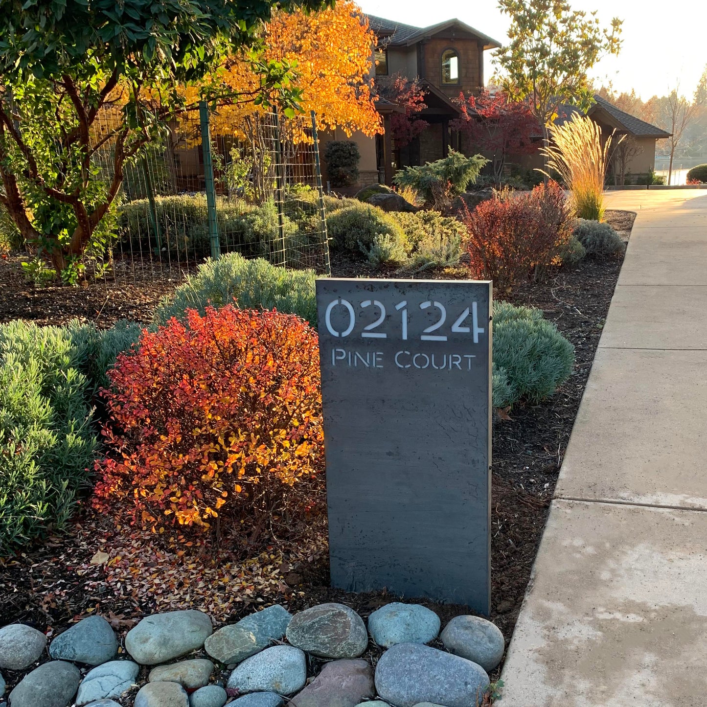 COR-TEN Steel Street Address Sign