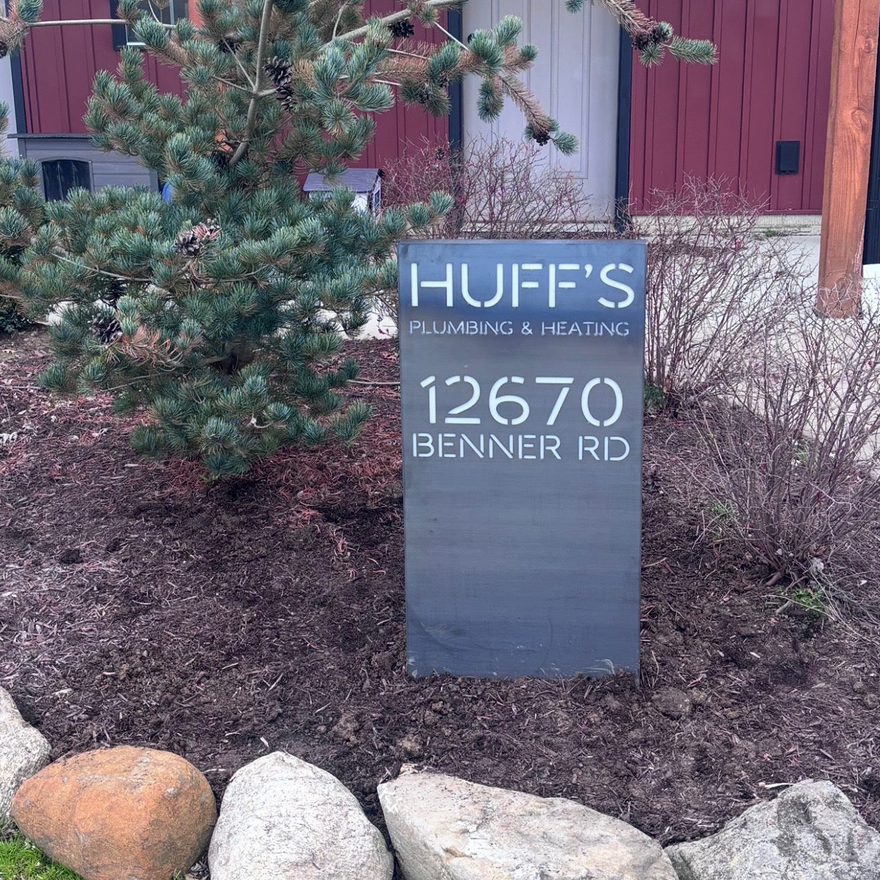 COR-TEN Steel Street Address Sign