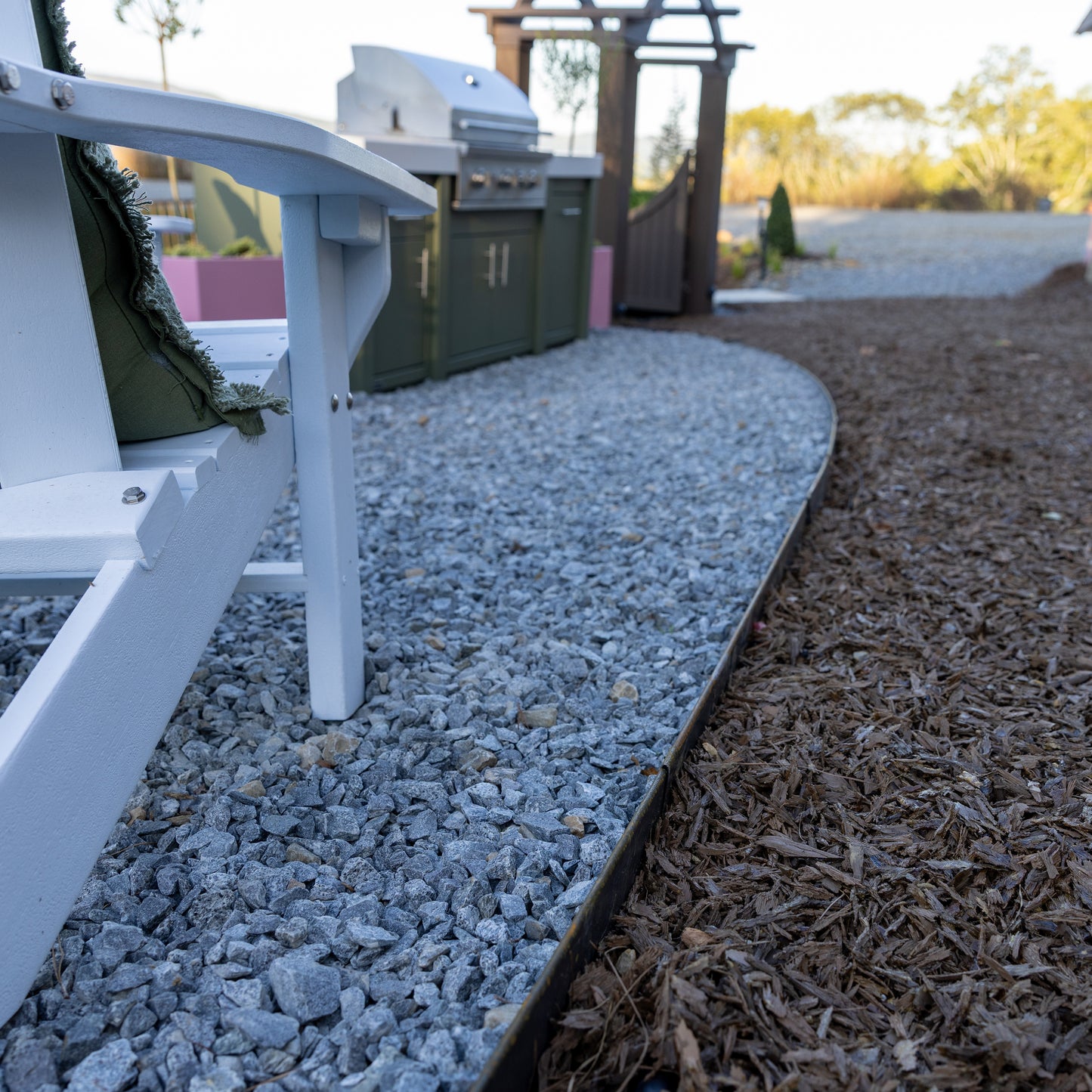 Hammer-In Landscape Edging - Cor-Ten Steel - 4ft Strips - Plus Connector Clips
