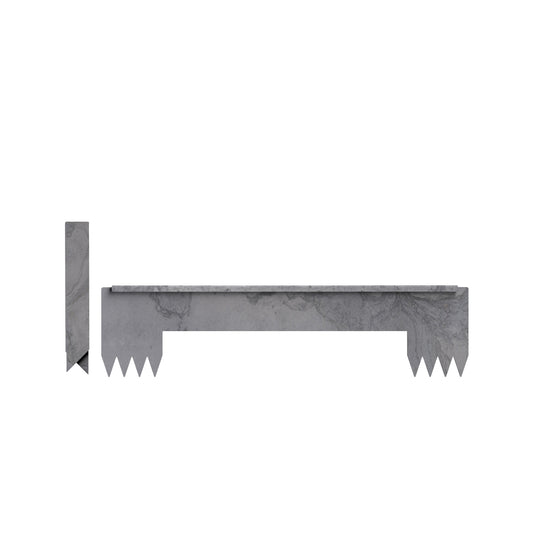 Hammer-In Landscape Edging - Cor-Ten Steel - 2ft Bridge Strips - Plus Connector Clips