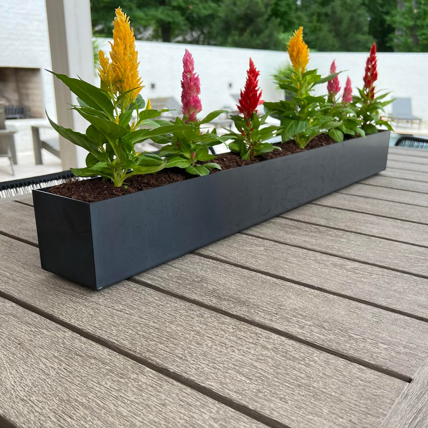 Steel Planter Box (32" L x 3.5" W x 3.5" H)