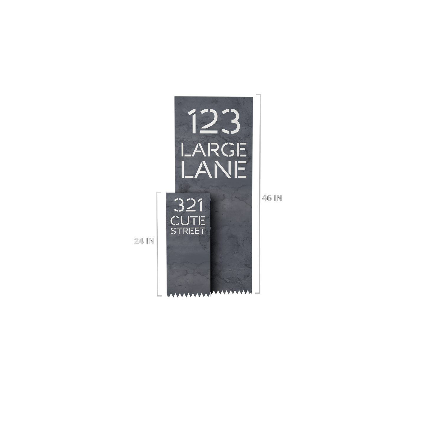 COR-TEN Steel Street Address Sign