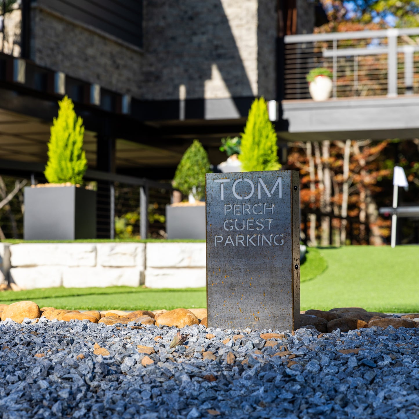 COR-TEN Steel Street Address Sign