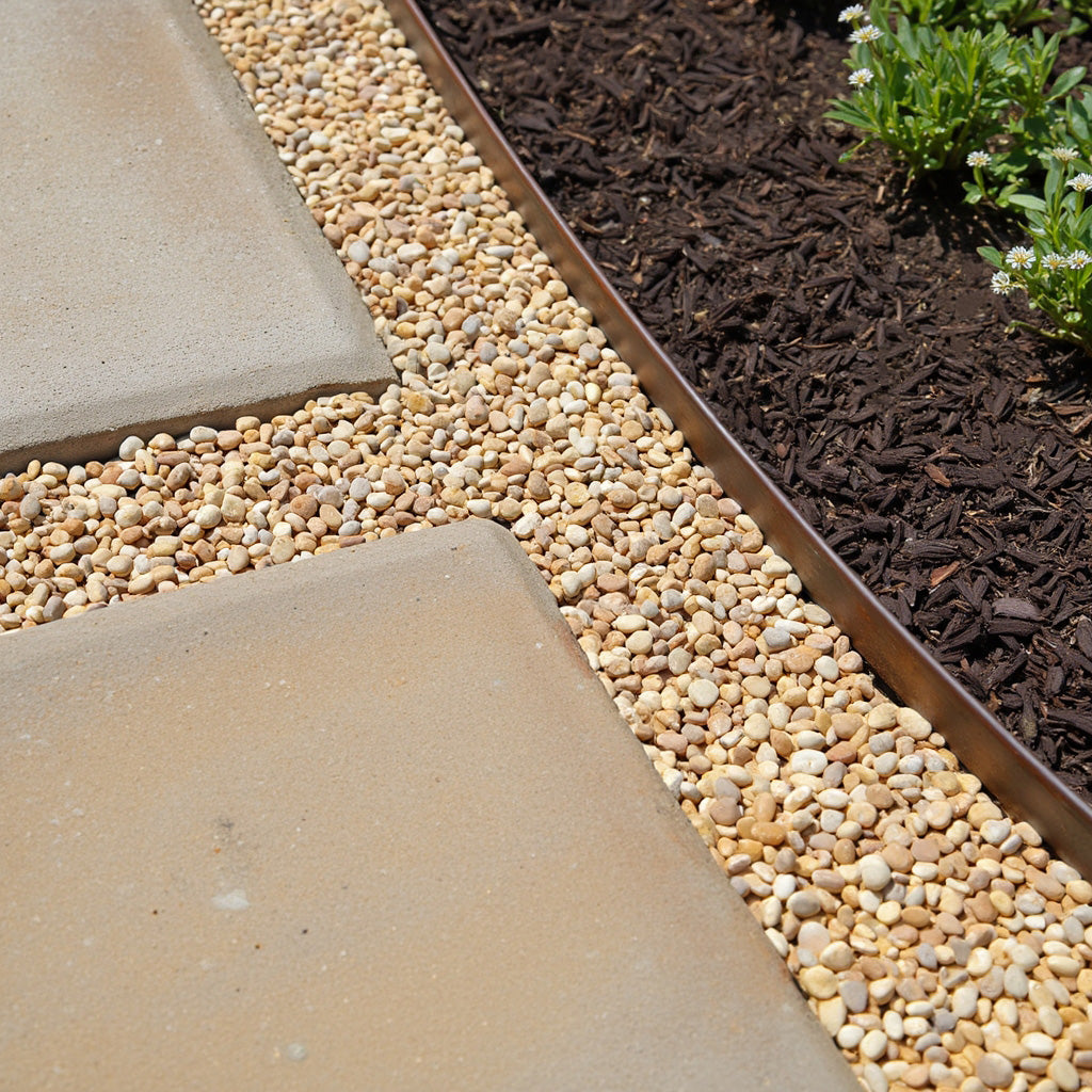 Hammer-In Landscape Edging - Cor-Ten Steel - 4ft Strips - Plus Connector Clips
